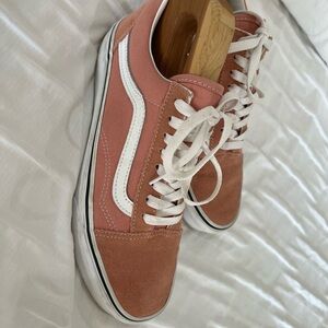 Vans Old Skool Coral and White Sneakers